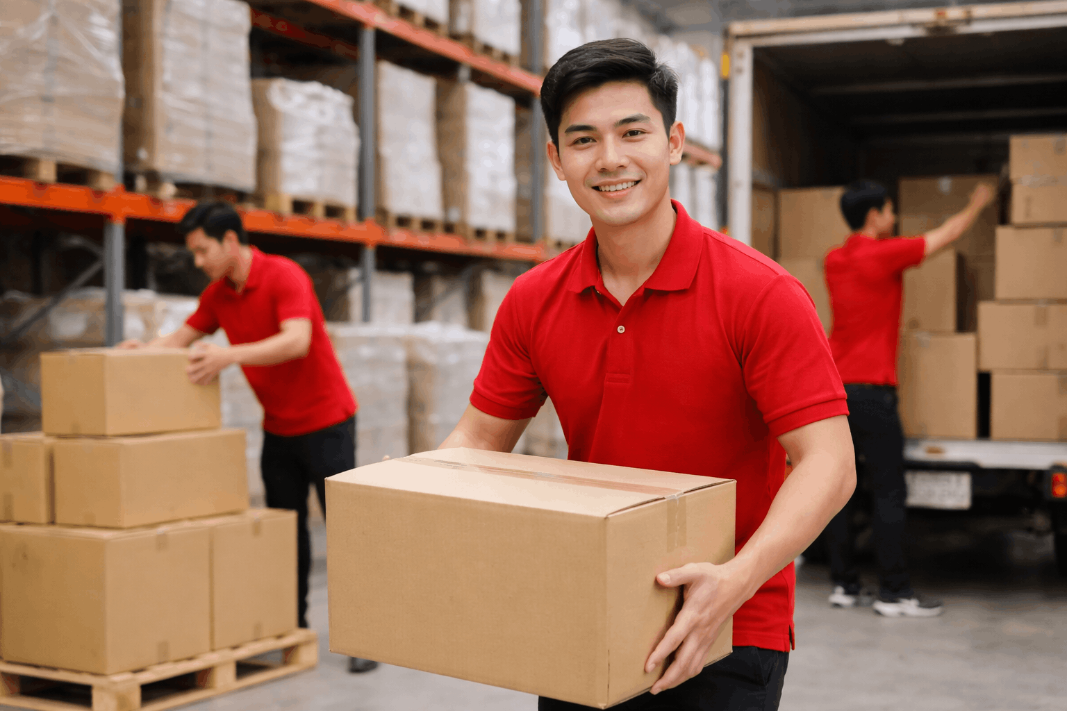 Nhân công bốc xếp An Giang tại kho hàng chuyên nghiệp, thực hiện nhanh chóng và an toàn