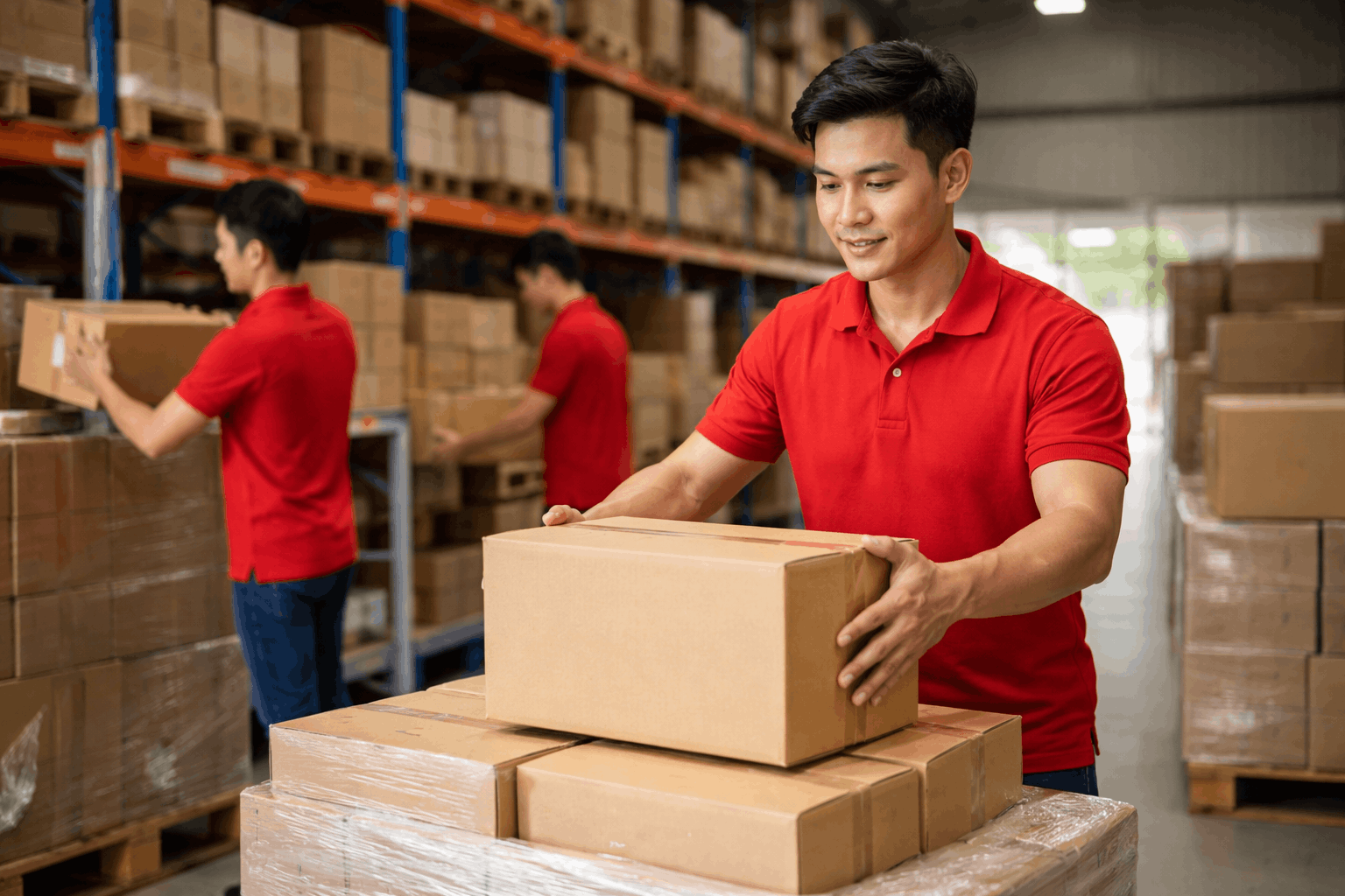 Giá bốc xếp theo giờ của nhân công làm việc trong kho hàng