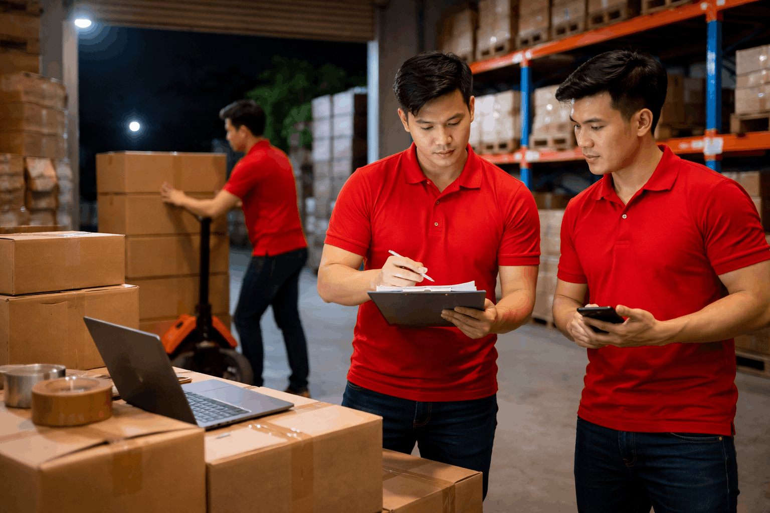 Giá bốc xếp theo giờ được kiểm soát qua quản lý công việc trong kho