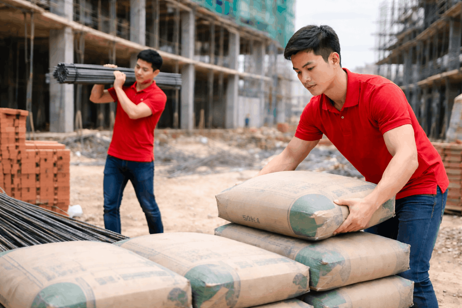 Bốc xếp Đồng Nai MCX Move tại công trình xây dựng