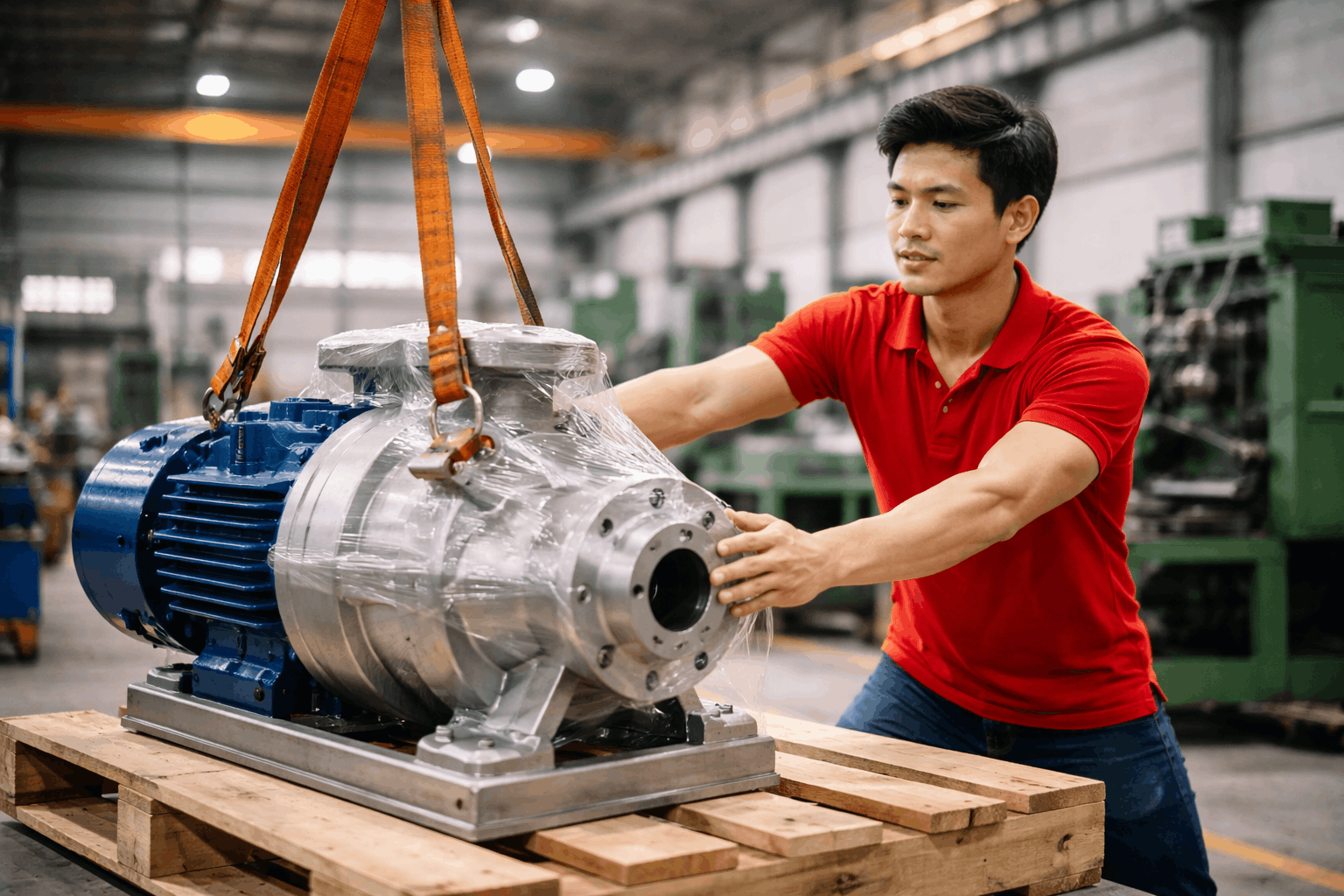 Nhân công bốc xếp TPHCM di chuyển máy móc thiết bị nặng trong nhà xưởng