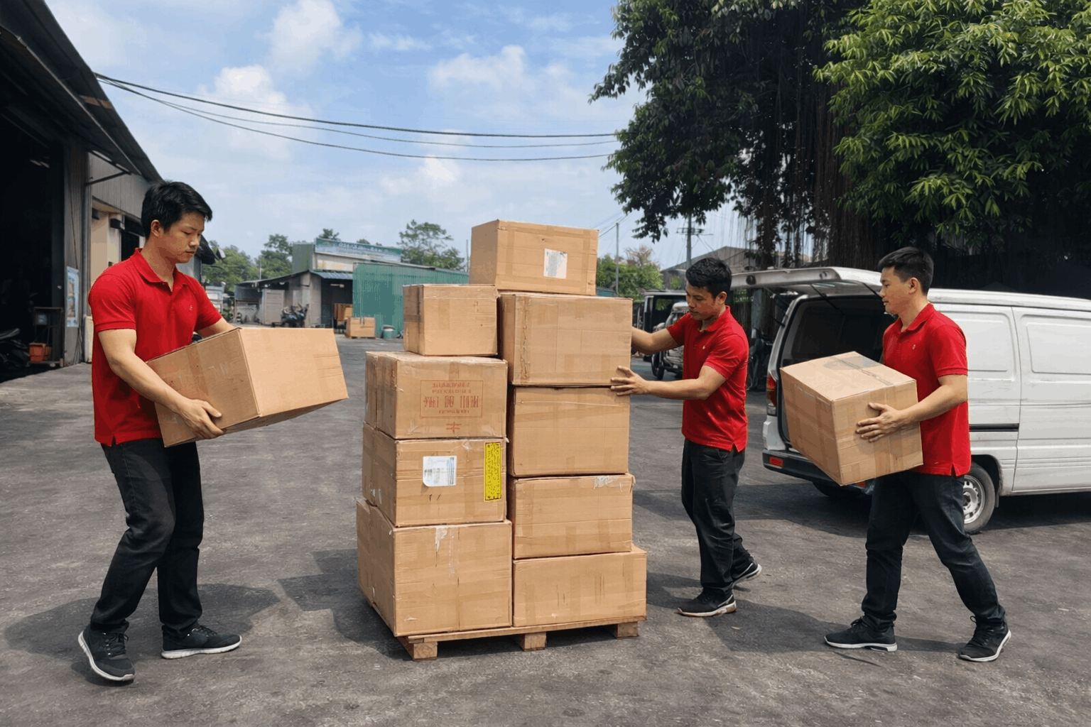 Nhân công MCX Move thực hiện bốc xếp Ninh Bình tại kho hàng chuyên nghiệp