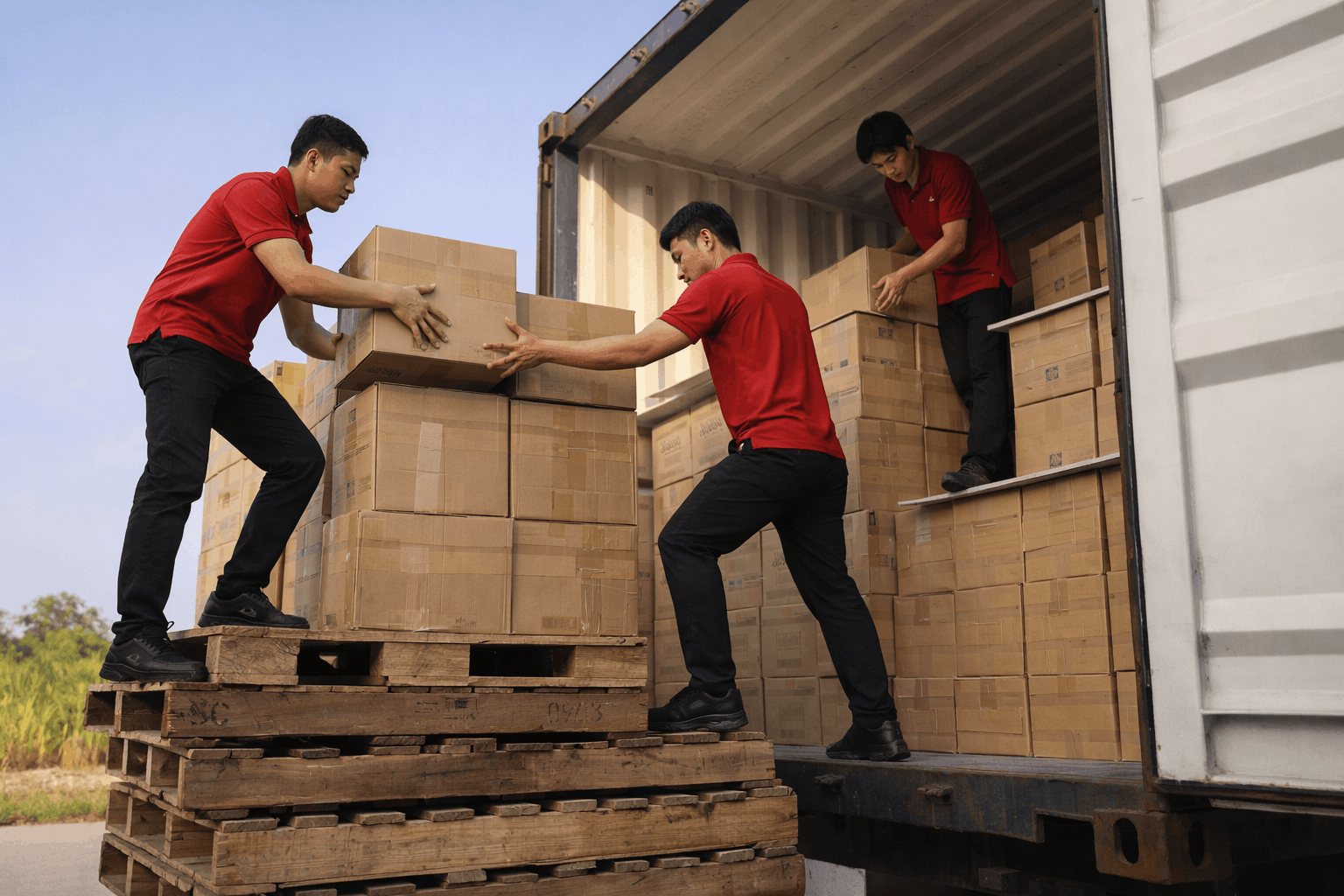Dịch vụ bốc xếp Quảng Ngãi MCX Move vận chuyển hàng hóa trong container chuyên nghiệp